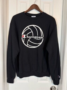 Champion Unisex Eco Authentic Volleyball Graphic Crewneck Sweatshirt Size M
